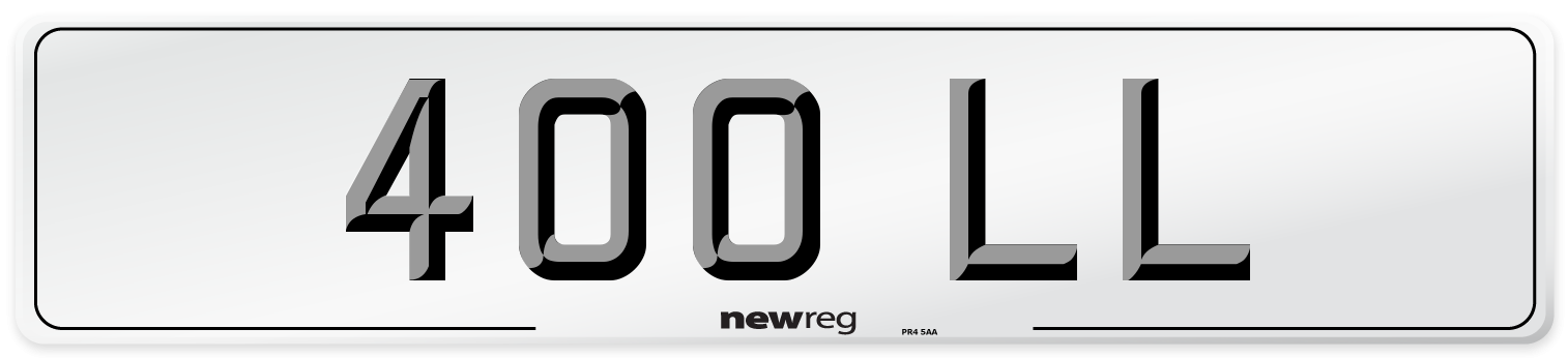 400 LL Number Plate from New Reg